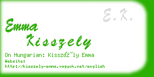 emma kisszely business card